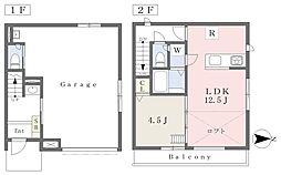 八街市文違タウンハウス 1LDKの間取図画像