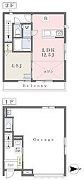 八街市文違タウンハウス 1LDKの間取図画像