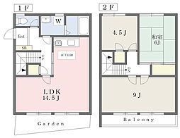 タウンコートC 3LDKの間取図画像