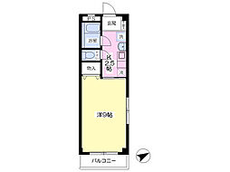グレイスコート 1Kの間取図画像