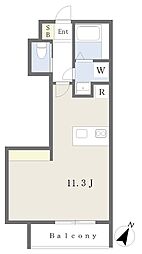 Maison Aomi ワンルームの間取図画像