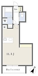 Maison Aomi ワンルームの間取図画像