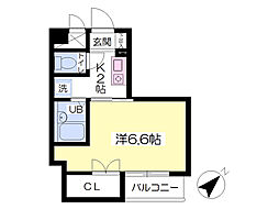 エトワール 1Kの間取図画像