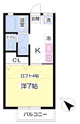 コンフォート宮崎台 1Kの間取図画像