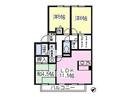 アークヒルズA棟 3LDKの間取図画像