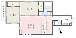 La Casa III 2LDKの間取図画像