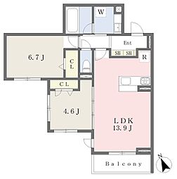La Casa III 2LDKの間取図画像