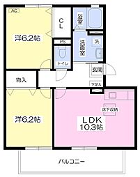 メゾン・エクレール 2LDKの間取図画像