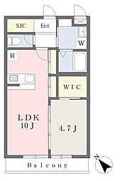 船橋市印内2丁目アパート 1LDKの間取図画像
