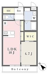 船橋市印内2丁目アパート 1LDKの間取図画像