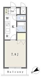 HEROFLAT 1Kの間取図画像