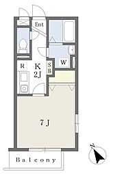 クレイン・ヒルズ 1Kの間取図画像