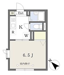 フォーブル・みずほ 1Kの間取図画像