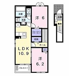 アルカディア2 2LDKの間取図画像