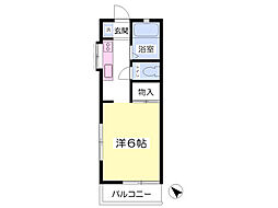 鈴木アパート ワンルームの間取図画像