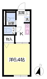 マリアナハイツ 1Kの間取図画像