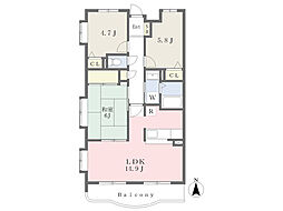 シャトー・デ・ザール平川 3LDKの間取図画像