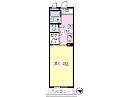 ミントハウス 1Kの間取図画像