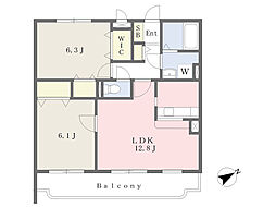 クレアール 2LDKの間取図画像