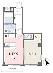 ドギーステーション 1LDKの間取図画像