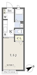 Asobi-PALACE松戸 1Kの間取図画像