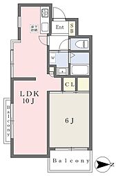 ムーンハイツ 1LDKの間取図画像
