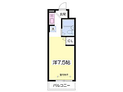 グレース・レジデンスカワマゴ2 ワンルームの間取図画像