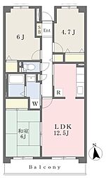 柏ビクトリーマンション壱番館 3LDKの間取図画像