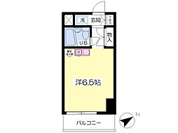 柏スカイハウス ワンルームの間取図画像