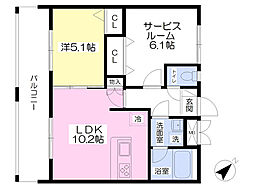 グランパパス柏中央 1SLDKの間取図画像