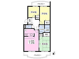 グランドステージ八千代壱番館 1階3LDKの間取り