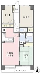 ガーデンコート蘇我 3LDKの間取図画像