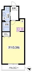 プランドール八千代 ワンルームの間取図画像