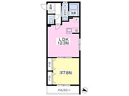 ミリアビタNo27 1LDKの間取図画像