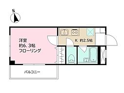 レオ五番館 1Kの間取図画像