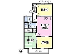 南志津グリーンタウン2 3LDKの間取図画像