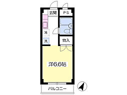 シャトーリッチマスミ ワンルームの間取図画像