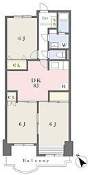 グレイスベアー 3DKの間取図画像