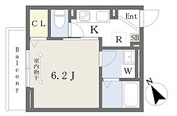 ウィステリアパーク 1Kの間取図画像