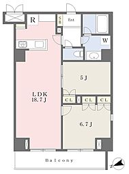 アベニール奏の杜 2LDKの間取図画像