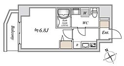ライムレジデンス東中山 1Kの間取図画像