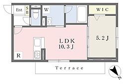 TAKE藤 1LDKの間取図画像