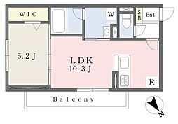 TAKE藤 1LDKの間取図画像