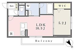 TAKE藤 1LDKの間取図画像