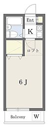 エステートピア 1Kの間取図画像