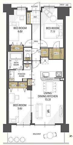 間取り ユトリシア五番街 3階/305