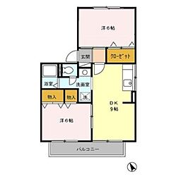 AXIS原宿弐番館 2DKの間取図画像