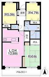 コーエービルコーエーハイム 3LDKの間取図画像
