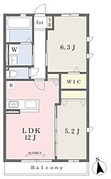アトルム 2LDKの間取図画像