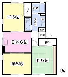 サニーフラット 3DKの間取図画像